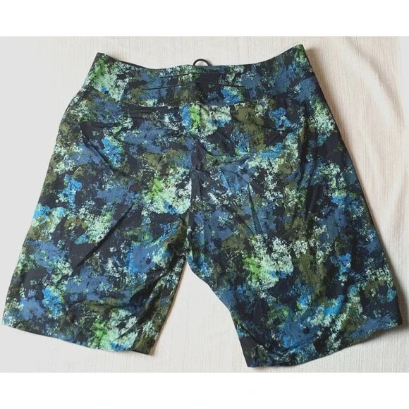 Lululemon El Current Board Green‎ Blue Swim Trunks Board Shorts Size 34 unlined - Picture 4 of 10